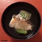 御料理 寺沢 - 鱸､冬瓜､ﾐﾆｵｸﾗの椀物