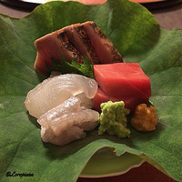 御料理 寺沢 - 真子鰈､同 縁側､鰹 塩たたき､本鮪 中ﾄﾛ