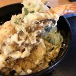 天丼 平右衛門 - 秋の特撰天とじ丼 (榎茸天 茄子天 実食後)