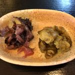 天丼 平右衛門 - 香の物 (柴漬け 2種)
