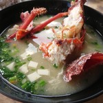 魚正 - ・伊勢海老の味噌汁