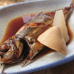 Uomasa - ・刺身定食 の 煮魚（真鯵）