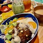 チャワン - ロコモコ、タピオカ抹茶、アイスティー