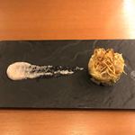 ラガッツァ - 
      マグロと焼き茄子のタルタル
      新生姜のソース
      
      
      