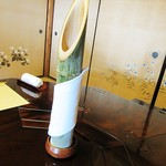 比良山荘 - ナンとも贅沢。竹筒の吟醸地酒。