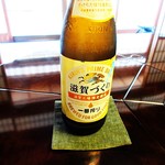 比良山荘 - 滋賀産の麦を使っている一番搾り、だそうな。