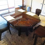 比良山荘 - お席は。。亀をイメージ？