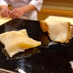 日本橋蛎殻町 すぎた - 2019.9.  雌貝鮑 ＆ つぶ貝