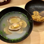 日本橋蛎殻町 すぎた - 2019.9.  浅蜊の味噌汁