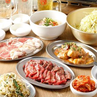 12品2h飲み放題付 2 0円 税込 Gotomeatコース お一人様お肉450ｇ付 焼肉専用無限キャベツ ライス食べ放題 金町 肉流通センター 金町 焼肉 食べログ
