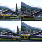 HOTEL REGINA - 室内から撮影。周囲の風景。HOTEL REGINAホテルレジーナ(ウェンゲン,スイス)食彩品館.jp撮