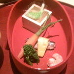 ホテルグランヴィア和歌山　日本料理毬 - お面を取ったところ。