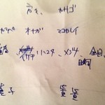 まるう商店・本日のどっさり盛りの魚を書いてもらった2012年2月24日