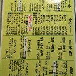 大提灯 - 120223東京　大提灯　飲み物ﾒﾆｭｰ