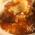 中華屋台 加匠 - 普通の土鍋麻婆豆腐のアップ　【　２０１２年２月　】