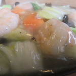 中華屋台 加匠 - 海老あんかけ焼きそばのアップ　【　２０１２年２月　】