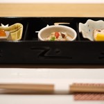 神戸牛 しゃぶしゃぶ おもき 離れ - 前菜三種(季節の料理)