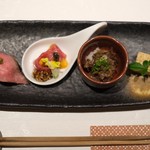 神戸牛 しゃぶしゃぶ おもき 離れ - 肉菜の彩り四点