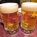 Izakaya Ippachiya - 生ビール　(飲み放題のビールは発泡酒でした）