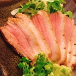 華蔵 - 黒板のおススメ・鴨の和風たたき