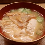 花いち - 甘ゆばとおくら味噌汁