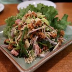 酒とタイ料理 ピッサヌローク - ネームクルック（発酵ソーセージとおこげのサラダ）