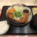 Matsunoya - おろしとんかつ定食+サービス券でコロッケ