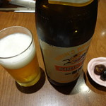 うどん棒 - ビール中瓶