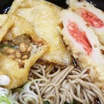 名代 富士そば - 納豆つつみ蕎麦＋生姜入りちくわ天