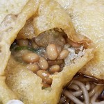 名代 富士そば - 納豆つつみ蕎麦＋生姜入りちくわ天