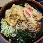 名代 富士そば - 納豆つつみ蕎麦＋生姜入りちくわ天