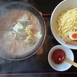 石焼らーめん火山 - 石焼野菜醤油つけ麺（大盛）
