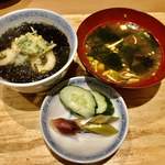 天ぷら たけうち - 天茶 赤出汁 香物