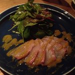 ワインと天婦羅 あら木 - カンパチのカルパッチョ