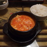 韓国居酒屋＆韓国料理 古家 - スン豆腐チゲ定食（ランチメニュー）