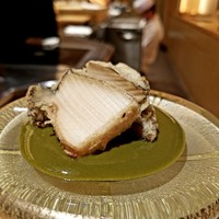 たきや - 黒鮑　肝ソース　その後一口ご飯黒鮑　肝ソース　その後一口ご飯