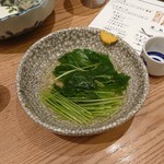 銀座 篝 - 三つ葉(2019.10)