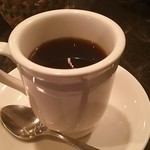 Resutoran Okura - ホットコーヒー  カップ分厚いのもあまり好みじゃないなぁ(坊主憎けりゃ袈裟まで憎い的な 笑)