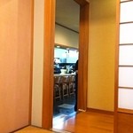 Sadahiro - 個室から見た店内。