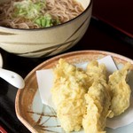 焼鳥と蕎麦 源治 - かき天そば