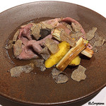 カーサ・デル・チーボ - 宮崎牛ﾘﾌﾞﾛｰｽのBollito Finferlo＆Tartufo estivo