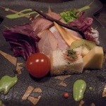 翡翠之庄 - 洋皿　自家製ハム彩々