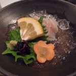 翡翠之庄 - お造り　直入エノハ重盛り