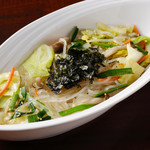 Japchae with plenty of vegetables