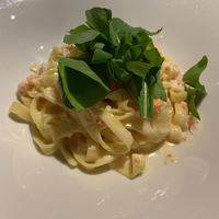 THE KAWABUN NAGOYA - 紅ズワイガニのクリームソース　タリアテッレ 蟹身たっぷり。ソースは少なめですが濃厚。ソースにタリアテッレが合う。 薄めの味つけがいい。いつもパスタの蟹はトマトクリームソース。クリームソースもいいですね。