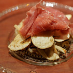 富小路 やま岸 - 松茸と生ハム