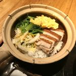 サクサクポークと台湾風卵焼きの土鍋ご飯(サラダ、スープ付き)990円