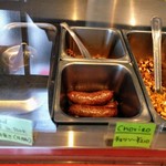 ロックンロール ブリトー - お肉の部　この時はひき肉が無かったっぽい　チキンはローストチキンの角切り