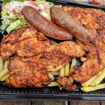 ロックンロール ブリトー - こっちはグリルドチキンプレート+チョリソー