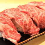Yakiniku Horumon Sakaba Takachan - ⑳黒毛和牛肉寿司